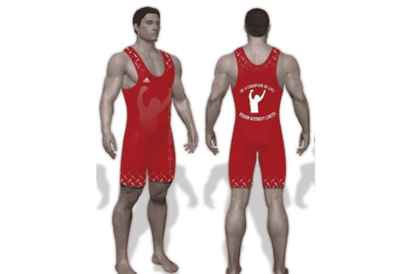 Be a Champion in Life<br> Red Wrestling Singlet